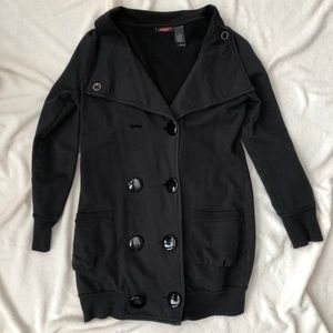 DKNY Black Button Jacket Medium
